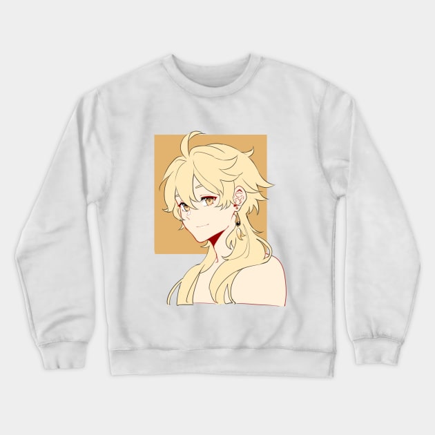 Genshin Impact - Aether Long Hair with Background Crewneck Sweatshirt by MykaAndSalmon